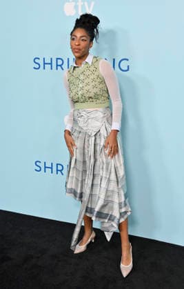 Cast member Jessica Williams attends Apple TV s dramatic comedy series Shrinking Emmy FYC Event screening at the DGA Theatre Complex on Saturday, June 6, 2026. Storyline: A grieving therapist starts to tell his clients exactly what he thinks. Ignoring his training and ethics, he finds himself making huge changes to people s lives - including his own.  LAP2026060650 JIMxRUYMEN