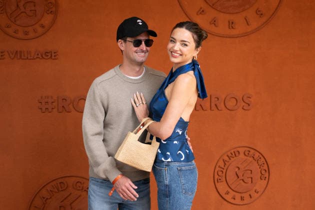 2026 French Open - Miranda Kerr At The Village Evan Spiegel and Miranda Kerr posing at the village during Day Fifteen of the 2026 French Open on June 07, 2026 in Paris, France. Photo by Laurent Zabulon Paris France  Copyright: xZabulonxLaurent ABACAx