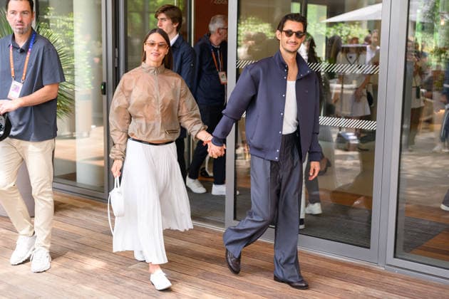 2026 French Open - Celebs At The Village Natasha Andrews and Pierre Niney posing at the village during Day Fifteen of the 2026 French Open on June 07, 2026 in Paris, France. Photo by Laurent Zabulon Paris France  Copyright: xZabulonxLaurent ABACAx