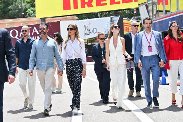 IPA85439857 - Monte Carlo, Formula 1 Monaco Grand Prix - Celebrities watch the race Pictured: Bettina Anderson and Donald Trump Jr.  Copyright: xManuelexMangiarottix xManuelexMangiarottix 85439857