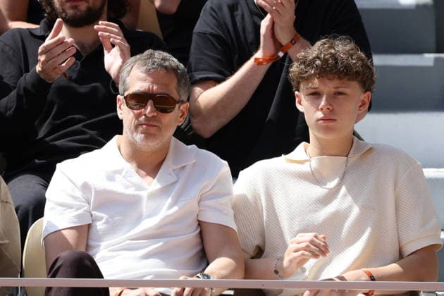 2026 French Open - Guillaume Canet And Marcel In The Stands Guillaume Canet and son Marcelin the stands during Day Fifteen of the 2026 French Open on June 07, 2026 in Paris, France. Photo by Nasser Berzane ABACAPRESS.COM Paris France  Copyright: xBerzanexNasser ABACAx