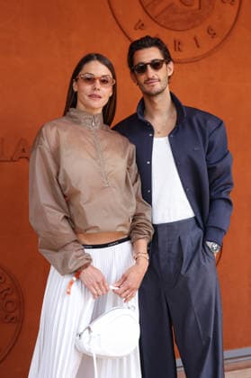 Roland Garros 2026 - Village jour 14 Pierre Niney et Natasha Andrews CÃ lÃ britÃ s au Village de Roland Garros pendant l Open de France Ã Paris le, 7 juin 2026.  Copyright: xDidierxFereyx