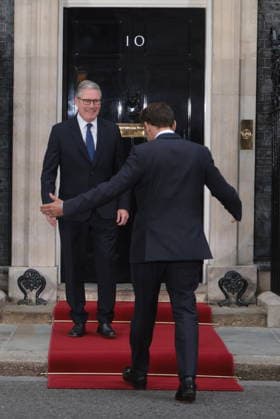 . 07 06 2026. London, United Kingdom. Keir Starmer Welcomes European Leaders to No.10. UK Prime Minister Keir Starmer Welcomes Volodymyr Zelenskyy, Friedrich Merz and Emmanuel Macron to No.10 Downing Street.  xMartynxWheatleyx xi-Imagesx IIM-26814-0012