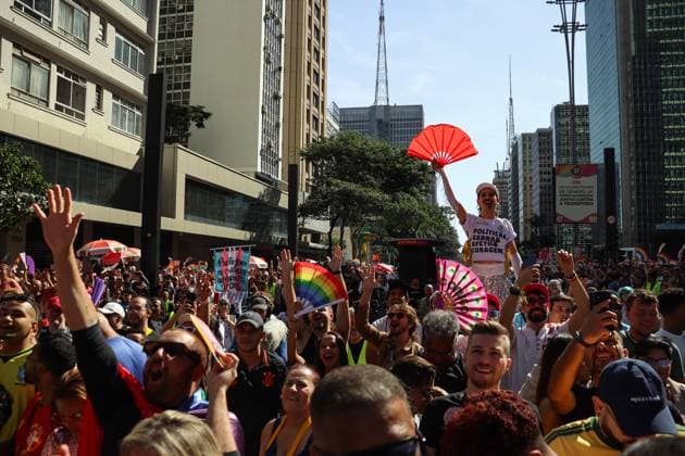 RECORD DATE NOT STATED 30th LGBT+ Pride Parade in Sao Paulo Sao Paulo (SP), 07 06 2026 parade lgbt 30 ballot box election SP The 30th LGBT+ parade in Sao Paulo, considered the largest in the world, had the theme the street calls, the ballot box confirms . The event brought together thousands of people on Paulista Avenue, on the afternoon of this Sunday (07).(Foto: Arthur Lamonier Thenews2 imago images) 30th LGBT+ Pride Parade in Sao Paulo  Copyright: xArthurxLamonierx