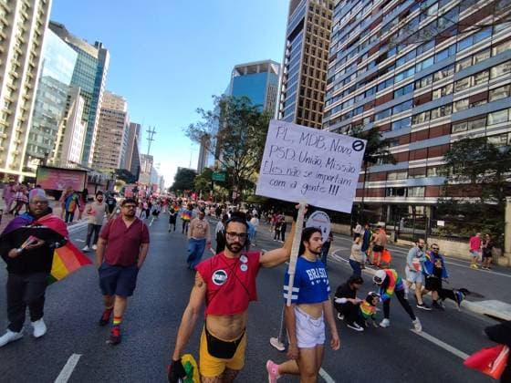 RECORD DATE NOT STATED 30th LGBT+ Pride Parade in Sao Paulo Sao Paulo (SP), 07 06 2026 Culture Shows Parades Movement of participants, children, activists, drag queens, transvestites and tourists on Avenida Paulista during the 30th Sao Paulo LGBT+ Pride Parade, held this Sunday (7). The event features shows by Gloria Groove, Pabllo Vittar, Melody and other artists who perform in defense of diversity, the rights of the LGBT+ population and political participation, with the gathering in front of MASP and a parade of floats along Avenida Paulista and Consolacao.(Foto: Leandro Chemalle Thenews2 imago images) 30th LGBT+ Pride Parade in Sao Paulo  Copyright: xLeandroxChemallex