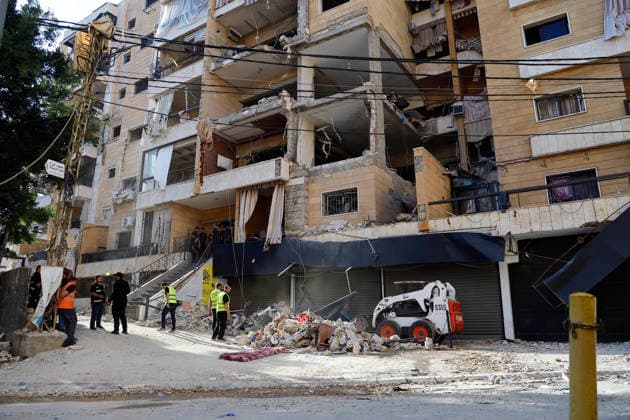 June 7, 2026, Beirut, Beirut, lebanon: Damage is seen at the site of an Israeli airstrike that targeted a residential apartment in the Mreijeh area of BeirutÃ¢â‚¬â ¢s southern suburbs. The strike caused extensive destruction to the targeted apartment and a neighboring unit, while surrounding buildings, vehicles, and property sustained heavy damage. The Lebanese Army secured the area and removed an unexploded Israeli missile. According to LebanonÃ¢â‚¬â ¢s Public Health Emergency Operations Center, the attack killed two people and wounded 20 others, including four children and four women. Beirut lebanon - ZUMAb339 20260607_znp_b339_003 Copyright: xAbdulxKaderxAlxBayx