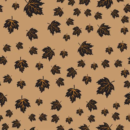 Seamless Pattern With Black Maple Leaves Seamless pattern with black maple leaves on a brown background Copyright: xamekamurax