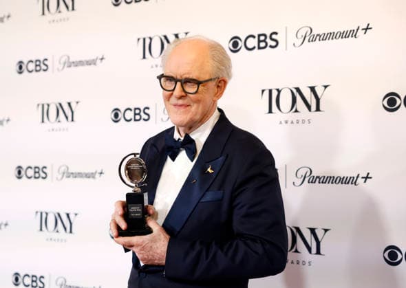John Lithgow poses with the Best Performance by an Actor in a Leading Role in a Play award for Giant backstage at The 79th Annual Tony Awards at Radio City Music Hall on Sunday, June 7, 2026 in New York City.  NYP20260607277 JohnxAngelillo