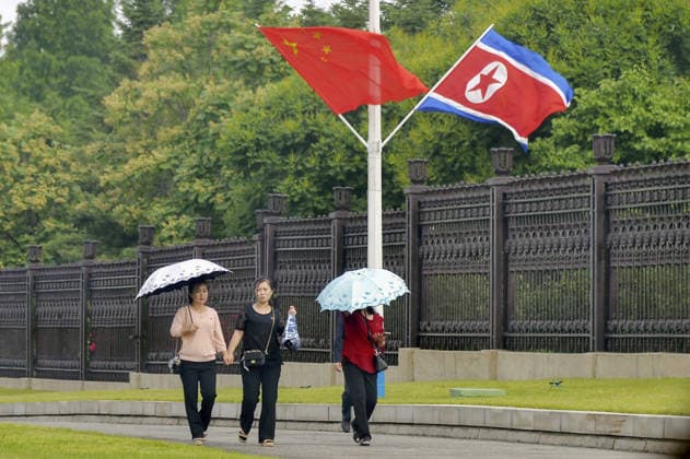 Chinese President Xi in Pyongyang Flags of China and North Korea are hoisted in Pyongyang on June 8, 2026, as Chinese President Xi Jinping visits North Korea for the first time in seven years for a meeting with North Korean leader Kim Jong Un.  A14AA0005618017P