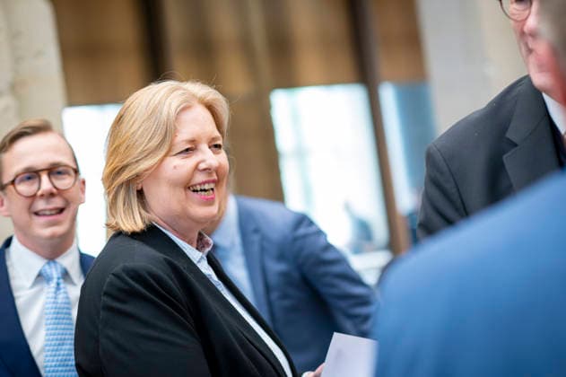 Bärbel Bas beim BMDS EUR, Deutschland, Berlin, 08.06.2026: Keynote von Bärbel Bas (SPD), Bundesministerin für Arbeit und Soziales auf einer Veranstaltung des BMDS zu 1 Jahr Staatsmodernisierung mit Wirkung in der Berlin-Brandenburgischen Akademie der Wissenschaften. Zu Gast: Hendrik Wüst, Ministerpräsident des Landes Nordrhein-Westfalen, und Cem Özdemir, Ministerpräsident des Landes Baden-Württemberg. *** Bärbel Bas at BMDS EUR, Germany, Berlin, 08 06 2026 Keynote speech by Bärbel Bas SPD , Federal Minister of Labour and Social Affairs at a BMDS event on 1 year of state modernization with impact at the Berlin Brandenburg Academy of Sciences Guest Hendrik Wüst, Minister President of the State of North Rhine-Westphalia, and Ce