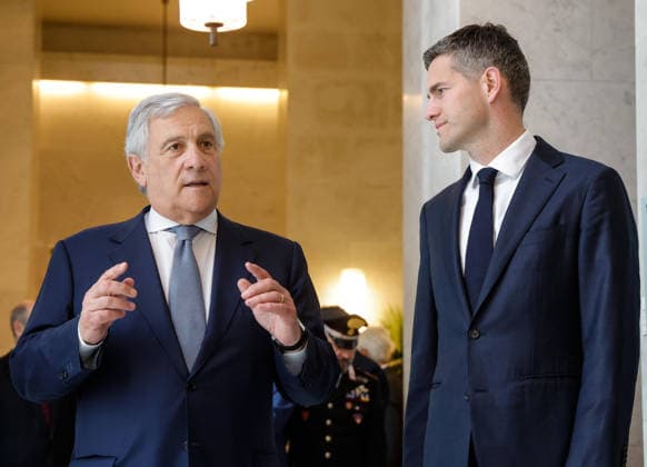 June 8, 2026, Roma, ITALY: Italy s Minister for Foreign Affairs Antonio Tajani meets Dutch Foreign Minister Tom Berendsen at Palazzo della Farnesina, Italy s Foreign Ministry in Rome, Italy, 8 June 2026. ANSA GIUSEPPE LAMI. Roma ITALY  - ZUMAa110 20260608_zaf_a110_004 Copyright: xGiuseppexLamix