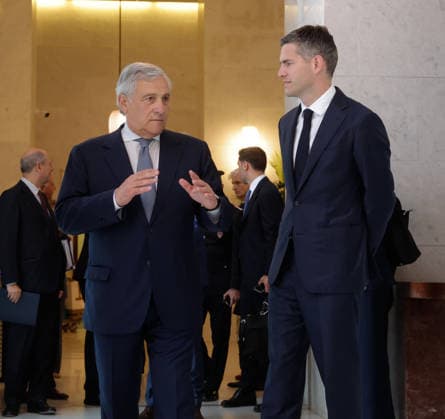 June 8, 2026, Roma, ITALY: Italy s Minister for Foreign Affairs Antonio Tajani meets Dutch Foreign Minister Tom Berendsen at Palazzo della Farnesina, Italy s Foreign Ministry in Rome, Italy, 8 June 2026. ANSA GIUSEPPE LAMI. Roma ITALY  - ZUMAa110 20260608_zaf_a110_005 Copyright: xGiuseppexLamix