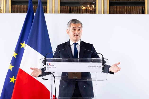 Paris, France June 8, 2026 - Press conference held after a meeting with France s public prosecutors regarding the review of the complaints involving child victims in the wake of the Lyhanna case. Nearly 70,000 complaints of rape and sexual assault against children will be reviewed to ensure they are properly handled the Minister of Justice said - Gerald Darmanin CRIME, MINISTERE DE LA JUSTICE, LYHANNA  Copyright: xVincentxIsorex