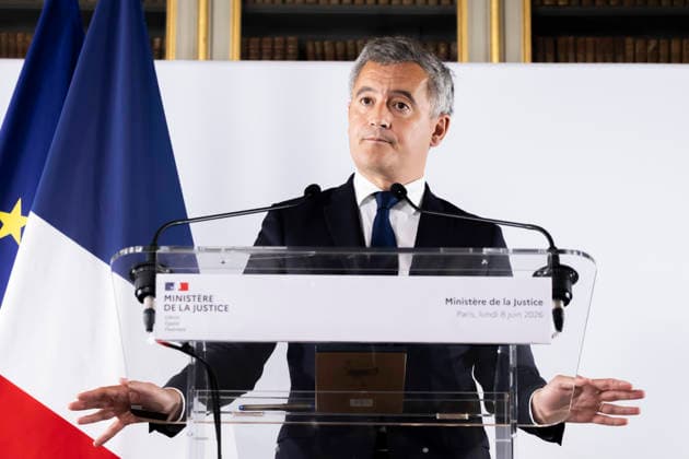 Paris, France June 8, 2026 - Press conference held after a meeting with France s public prosecutors regarding the review of the complaints involving child victims in the wake of the Lyhanna case. Nearly 70,000 complaints of rape and sexual assault against children will be reviewed to ensure they are properly handled the Minister of Justice said - Gerald Darmanin CRIME, MINISTERE DE LA JUSTICE, LYHANNA  Copyright: xVincentxIsorex