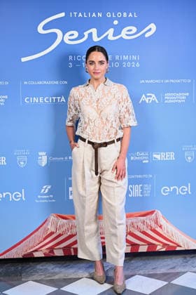 June 8, 2026, Rome, Rome, Italy: Matilde Gioli at the photocall for the presentation of the Italian Global Series, the second edition of the event dedicated to the best Italian and international series, which will be held from July 3 to 11, 2026, in Rimini and Riccione. Stampa Estera, Rome, June 8, 2026 Rome Italy  - ZUMAa289 20260608_zia_a289_086 Copyright: xMariaxLauraxAntonellix xAgfx