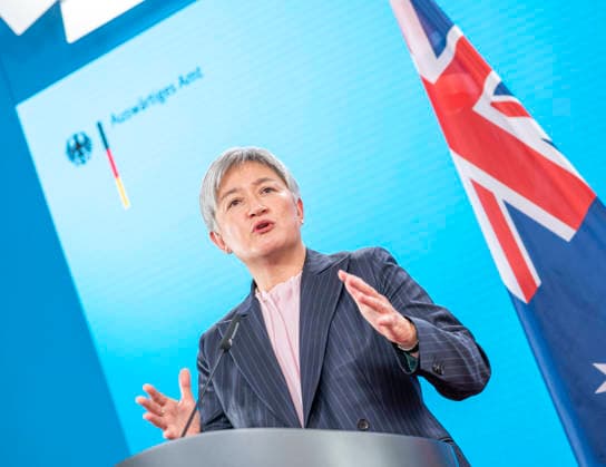 Johann Wadephul + Penny Wong EUR, Deutschland, Berlin, 08.06.2026: Keynote Johann David Wadephul (CDU) Bundesminister des Auswärtigen und der australischen Außenministerin Penny Wong Gemeinsames Treffen von BM Johann David Wadephul und BM Boris Pistorius mit dem australischen Verteidigungsminister Richard Marles und der australischen Außenministerin Penny Wong. *** Johann Wadephul Penny Wong EUR, Germany, Berlin, 08 06 2026 Keynote Johann David Wadephul CDU Federal Minister for Foreign Affairs and Australian Foreign Minister Penny Wong Joint meeting of Federal Minister Johann David Wadephul and Federal Minister Boris Pistorius with Australian Defense Minister Richard Marles and Australian Foreign Minister Penny Wong