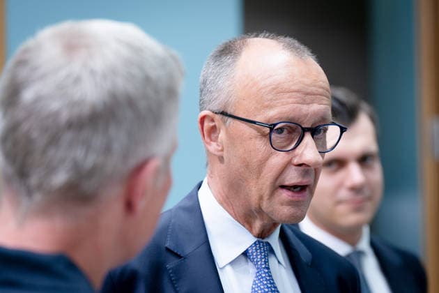Berlin, Konrad-Adenauer-Haus, CDU Berlin, Bundeskanzler, Friedrich Merz, Konrad-Adenauer-Haus, CDU Berlin Berlin GER *** Berlin, Konrad Adenauer Haus, CDU Berlin, Federal Chancellor, Friedrich Merz, Konrad Adenauer Haus, CDU Berlin Berlin GER