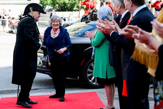 June 8, 2026, Ottawa, On, Canada: Designate Gov. Gen. Louise Arbour arrives for her installation ceremony at the Senate of Canada in Ottawa, on Monday, June 8, 2026. Ottawa Canada  - ZUMAc35_ 20260608_zaf_c35_023 Copyright: xSpencerxColbyx