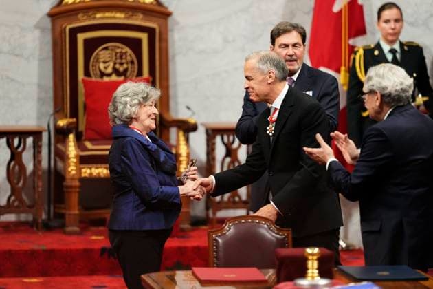 June 8, 2026, Ottawa, On, Canada: Prime Minister Mark Carney shakes hands with Governor General Louise Arbour in Ottawa on Monday, June 8, 2026. Ottawa Canada  - ZUMAc35_ 20260608_zaf_c35_037 Copyright: xJustinxTangx