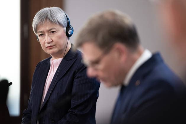 Pressebegegnung von Außenminister Dr. Johann Wadephul und der australischen Außenministerin Penny Wong. Deutschland, Berlin am 08. Juni 2026: Auftaktstatements von Außenminister Dr. Johann Wadephul und der australischen Außenministerin Penny Wong vor die Presse. *** Press meeting of Foreign Minister Dr Johann Wadephul and Australian Foreign Minister Penny Wong Germany, Berlin on 08 June 2026 Opening statements by Foreign Minister Dr Johann Wadephul and Australian Foreign Minister Penny Wong to the press