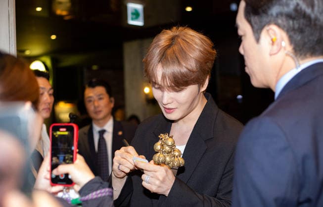 Kim Jae-Joong (JX), June 8, 2026 : Actor Kim Jae-Joong (J-Jun) afer a press conference for movie The Shrine in Seoul, South Korea. Directed by Japanese filmmaker Kazuyoshi Kumakiri, the upcoming horror movie follows the story of three university students who mysteriously disappear after visiting an abandoned shrine in Kobe, Japan.  aflo_333737179