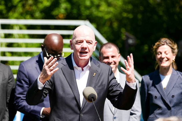 New York, NY- June 8: Governor Hochul and Mayor Mamdani make a World Cup FIFA announcement of a free watch party in Central Park for the FIFA World Cup 2026 Final on Sunday, July 19. With FIFA President Gianni Infantino, George Weah on June 8, 20267 Credit: AdMedia USA - ZUMAa123 20260608_zaa_a123_277 Copyright: xCamaraxPorterx