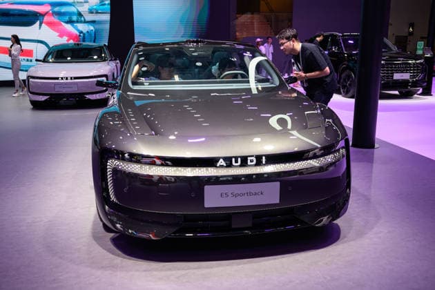 30th Guangdong-Hong Kong-Macao Greater Bay Area Auto Show SHENZHEN, CHINA - JUNE 8: An AUDI E5 Sportback EV is displayed during the 30th Guangdong-Hong Kong-Macao Greater Bay Area Auto Show on June 8, 2026, in Shenzhen, Guangdong Province, China.The theme of the auto show is technology oriented, future oriented, and market-oriented, with a total scale of 300000 square meters and multiple high-tech new energy vehicles unveiled. Stringer Anadolu Shenzhen China. Editorial use only. Please get in touch for any other usage.  Copyright: x2026xAnadoluxStringerx