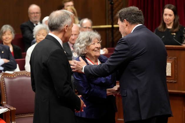 June 8, 2026, Ottawa, On, Canada: Prime Minister Mark Carney, left, and Chief Justice Richard Wagner meet with Governor General Louise Arbour in Ottawa on Monday, June 8, 2026 Ottawa Canada  - ZUMAc35_ 20260608_zaf_c35_110 Copyright: xAdrianxWyldx