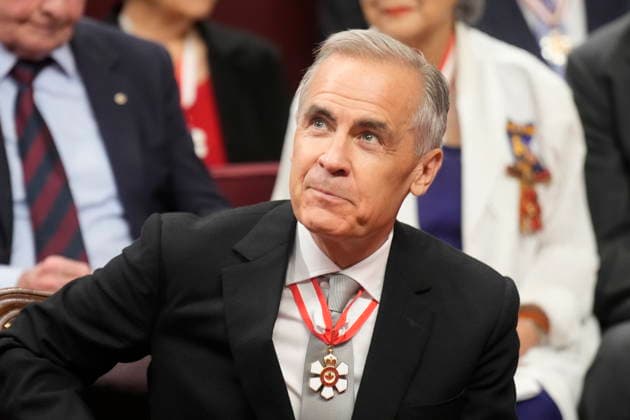 June 8, 2026, Ottawa, On, Canada: Prime Minister Mark Carney looks on as Governor General Louise Arbour reads her statement in Ottawa on Monday, June 8, 2026 Ottawa Canada  - ZUMAc35_ 20260608_zaf_c35_112 Copyright: xAdrianxWyldx