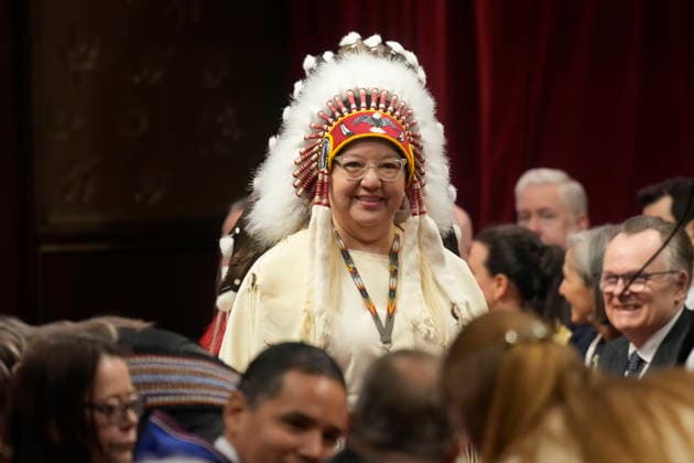 June 8, 2026, Ottawa, On, Canada: Assembly of First Nations Chief Cindy Woodhouse arrives to the installation of Governor General Louise Arbour in Ottawa on Monday, June 8, 2026 Ottawa Canada  - ZUMAc35_ 20260608_zaf_c35_114 Copyright: xAdrianxWyldx
