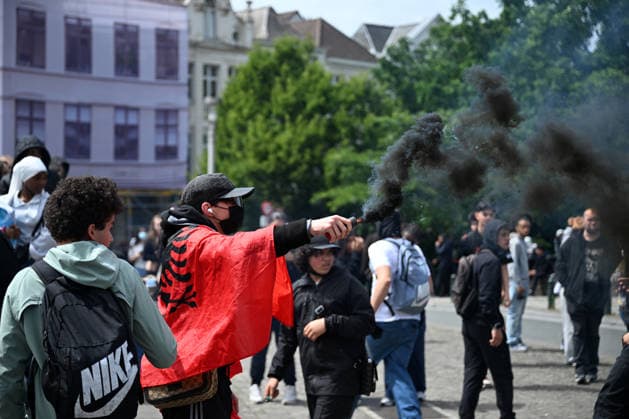 Students and Teachers stage protest against Education Reform in Brussels BRUSSELS, BELGIUM - JUNE 08: Protesters stage a demonstration against planned education sector reforms in Brussels, Belgium on June 08, 2026. Students and teachers gathered to voice their anger over austerity measures proposed by Valerie Glatigny, the Education Minister of Belgium s French Community, which include increasing higher education tuition fees. Dursun Aydemir Anadolu Brussels Belgium. Editorial use only. Please get in touch for any other usage.  Copyright: x2026xAnadoluxDursunxAydemirx