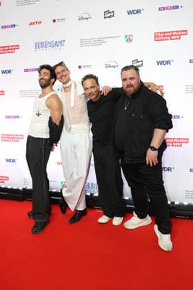 Eidin Jalali, Daniel Straesser, Tim Sander und Tristan Seith bei der Eroeffnung vom Seriencamp Festival mit der Premiere der ZDF Serie Back For More am 8.06.2026 im Cinenova Kino in Koeln Eidin Jalali, Daniel Straesser, Tim Sander and Tristan Seith attend the Seriencamp Festival Opening at Cinenova Kino on June 6, 2026 in Cologne, Germany Seriencamp Festival Opening in Koeln *** Eidin Jalali, Daniel Straesser, Tim Sander and Tristan Seith at the opening of the Seriencamp Festival with the premiere of the ZDF series Back For More on June 8, 2026 at Cinenova Kino in Cologne Eidin Jalali, Daniel Straesser, Tim Sander and Tristan Seith attend the Seriencamp Festival Opening at Cinenova Kino on June 6, 2026 in Cologne, Germany Seriencamp 