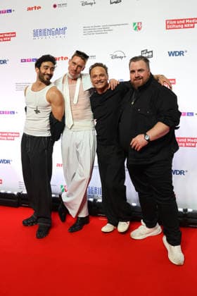 Eidin Jalali, Daniel Straesser, Tim Sander und Tristan Seith bei der Eroeffnung vom Seriencamp Festival mit der Premiere der ZDF Serie Back For More am 8.06.2026 im Cinenova Kino in Koeln Eidin Jalali, Daniel Straesser, Tim Sander and Tristan Seith attend the Seriencamp Festival Opening at Cinenova Kino on June 6, 2026 in Cologne, Germany Seriencamp Festival Opening in Koeln *** Eidin Jalali, Daniel Straesser, Tim Sander and Tristan Seith at the opening of the Seriencamp Festival with the premiere of the ZDF series Back For More on June 8, 2026 at Cinenova Kino in Cologne Eidin Jalali, Daniel Straesser, Tim Sander and Tristan Seith attend the Seriencamp Festival Opening at Cinenova Kino on June 6, 2026 in Cologne, Germany Seriencamp 