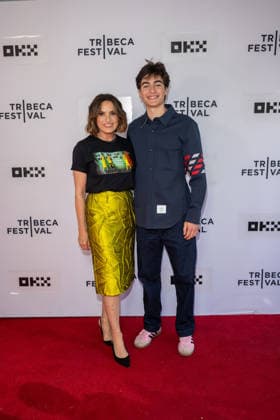 The Gymnasts of Fisherman Colony Premiere, 25th Tribeca Film Festival in New York, USA - 08 Jun 2026 (L-R) Mariska Hargitay and her son August Miklos Friedrich Hermann attend The Gymnasts of Fisherman Colony Premiere during the 2026 Tribeca Film Festival at SVA Theatre. New York United States Copyright: xRonxAdarx xSOPAxImagesx _radar_gymfish_06082026_03943
