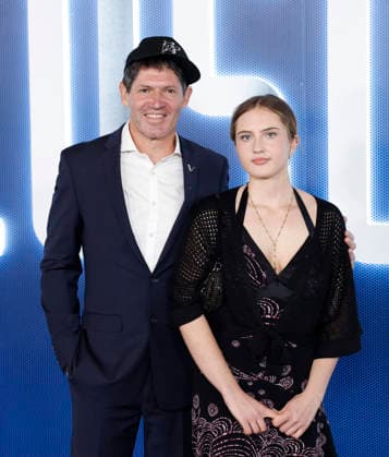 Matthew Butler and guest arrive on the red carpet at the Disclosure Day New York Premiere at David H. Koch Theater at Lincoln Center on Monday, June 8, 2026 in New York City.  NYP20260608137 JohnxAngelillo
