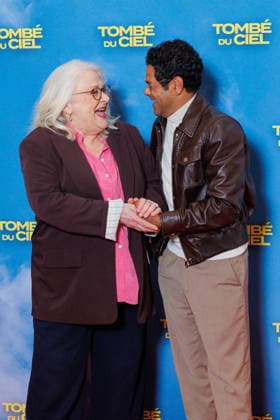 Avant premiere of Tombe du Ciel at the Pathe Palace cinema Celebrities on the red carpet Josiane Balaskovic Josiane Balasko and Jamel Debbouze 457164 2026 06 08 Paris France  Copyright: xSebastienxFremontx xStarfacex STAR_457164_046