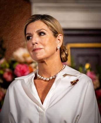 09-06-2026 Amsterdam Queen Maxima during the pressstatement after the welcome ceremony at the Dam palace on the 1st day of the 3 day statevisit to the Netherlands in Amsterdam. Â  Copyright: xPPEx
