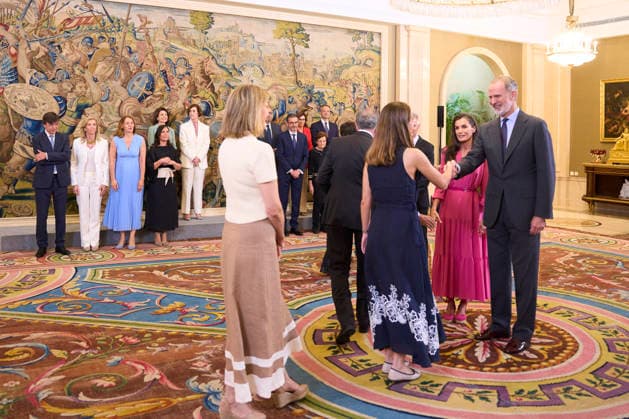 09-06-2026 Madrid Queen Letizia and King Felipe during a meeting with the board of the Scientific council of the Lilly foundation at Zarzuela palace in Madrid. No Spain Â  Copyright: xPPEx