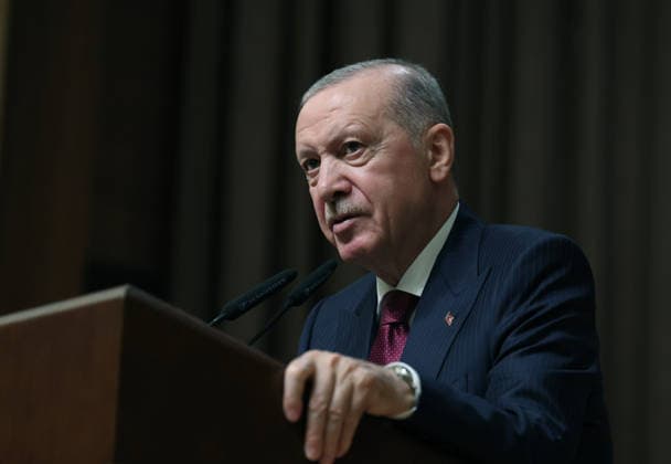 Opening Ceremony of the National Security Conferences of Turkiye ANKARA, TURKIYE - JUNE 09: (----EDITORIAL USE ONLY - MANDATORY CREDIT - TURKISH PRESIDENCY MURAT KULA HANDOUT - NO MARKETING NO ADVERTISING CAMPAIGNS - DISTRIBUTED AS A SERVICE TO CLIENTS----) Turkish President Recep Tayyip Erdogan delivers a speech during the Opening Ceremony of the National Security Conferences at the Presidential Complex in Ankara, Turkiye, on June 09, 2026. Turkish Presidency Murat Kula Anadolu Ankara Turkey. Editorial use only. Please get in touch for any other usage.  Copyright: x2026xAnadoluxTurkishxPresidency MuratxKulax