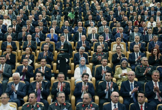 Turkish President Erdogan attends opening ceremony of National Security Conferences ANKARA, TURKIYE - JUNE 09: (----EDITORIAL USE ONLY - MANDATORY CREDIT - TURKISH PRESIDENCY MURAT KULA HANDOUT - NO MARKETING NO ADVERTISING CAMPAIGNS - DISTRIBUTED AS A SERVICE TO CLIENTS----) Turkish President Recep Tayyip Erdogan (5th row-5th R) attends the Opening Ceremony of National Security Conferences at the Presidential Complex in Ankara, Turkiye, on June 09, 2026. Turkish Presidency Murat Kula Handout Anadolu Ankara Turkey. Editorial use only. Please get in touch for any other usage.  Copyright: x2026xAnadoluxTurkishxPresidencyx xMuratxKulax xHandoutx