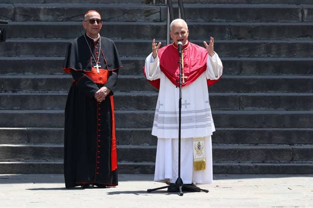 Pope Leo XIV arrives at Barcelona Cathedral during Spain visit BARCELONA, SPAIN - JUNE 09: Pope Leo XIV waves as he arrives at the Cathedral of the Holy Cross and Saint Eulalia in Barcelona, Spain, on June 09, 2026. The Pope is visiting Spain from June 6 to 12, with stops in Madrid, Barcelona and the Canary Islands, where he is scheduled to meet with migrants and organisations supporting them. Adria Puig Anadolu Barcelona Spain. Editorial use only. Please get in touch for any other usage.  Copyright: x2026xAnadoluxAdriaxPuigx