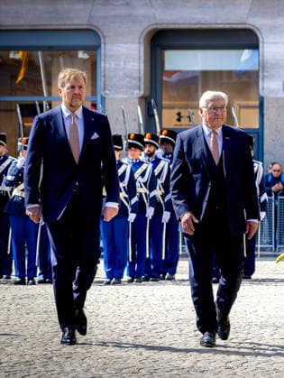 09-06-2026 Amsterdam King Willem-Alexander and Federal President of Germany Frank-Walter Steinmeier on the 1st day of the 3 day statevisit to the Netherlands. Â  Copyright: xPPEx