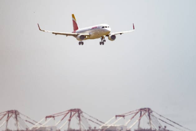 Pope Leo XIV in Spain BARCELONA, SPAIN - JUNE 9: Airplane, carrying Pope Leo XIV, arrives at Barcelona Airport in Barcelona, Spain on June 9, 2026. During his stay, the Pope is scheduled to participate in a series of institutional, cultural, and religious events, as well as meetings with local representatives and members of the Catholic community. Lorena Sopena Lopez Anadolu Barcelona Spain. Editorial use only. Please get in touch for any other usage.  Copyright: x2026xAnadoluxLorenaxSopenaxLopezx