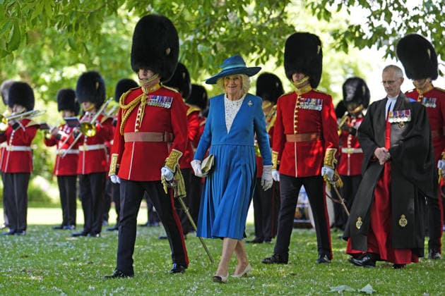 . 09 06 2026. London, United Kingdom. King Charles III and Queen Camilla present new Colours to the 1st Battalion Grenadier Guards at Buckingham Palace in London.  xPoolx xi-Imagesx IIM-26818-0008