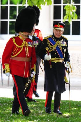 . 09 06 2026. London, United Kingdom. King Charles III and Queen Camilla present new Colours to the 1st Battalion Grenadier Guards at Buckingham Palace in London.  xPoolx xi-Imagesx IIM-26818-0011