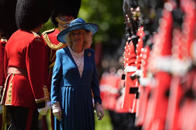 . 09 06 2026. London, United Kingdom. King Charles III and Queen Camilla present new Colours to the 1st Battalion Grenadier Guards at Buckingham Palace in London.  xPoolx xi-Imagesx IIM-26818-0029
