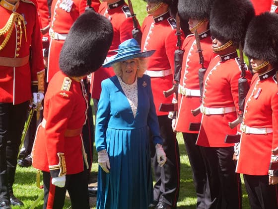 . 09 06 2026. London, United Kingdom. King Charles III and Queen Camilla present new Colours to the 1st Battalion Grenadier Guards at Buckingham Palace in London.  xPoolx xi-Imagesx IIM-26818-0033