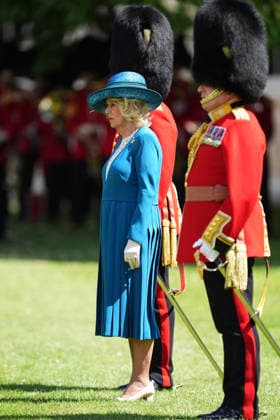 . 09 06 2026. London, United Kingdom. King Charles III and Queen Camilla present new Colours to the 1st Battalion Grenadier Guards at Buckingham Palace in London.  xPoolx xi-Imagesx IIM-26818-0040