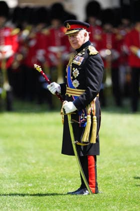 . 09 06 2026. London, United Kingdom. King Charles III and Queen Camilla present new Colours to the 1st Battalion Grenadier Guards at Buckingham Palace in London.  xPoolx xi-Imagesx IIM-26818-0043