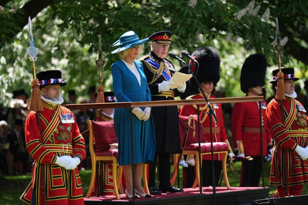 . 09 06 2026. London, United Kingdom. King Charles III and Queen Camilla present new Colours to the 1st Battalion Grenadier Guards at Buckingham Palace in London.  xPoolx xi-Imagesx IIM-26818-0049